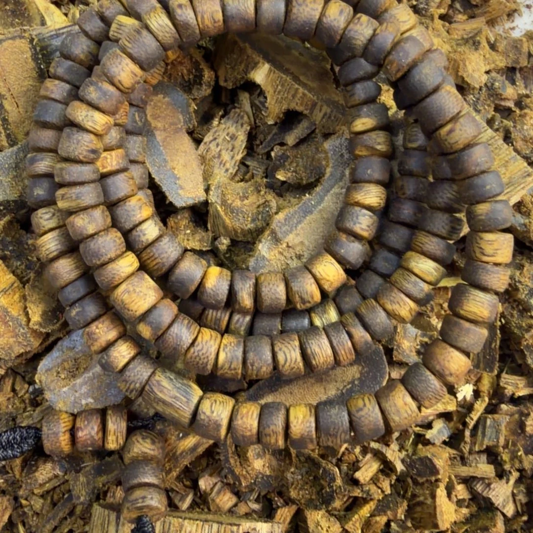 沉香碎屑沉香0.6厚片珠多圈16克