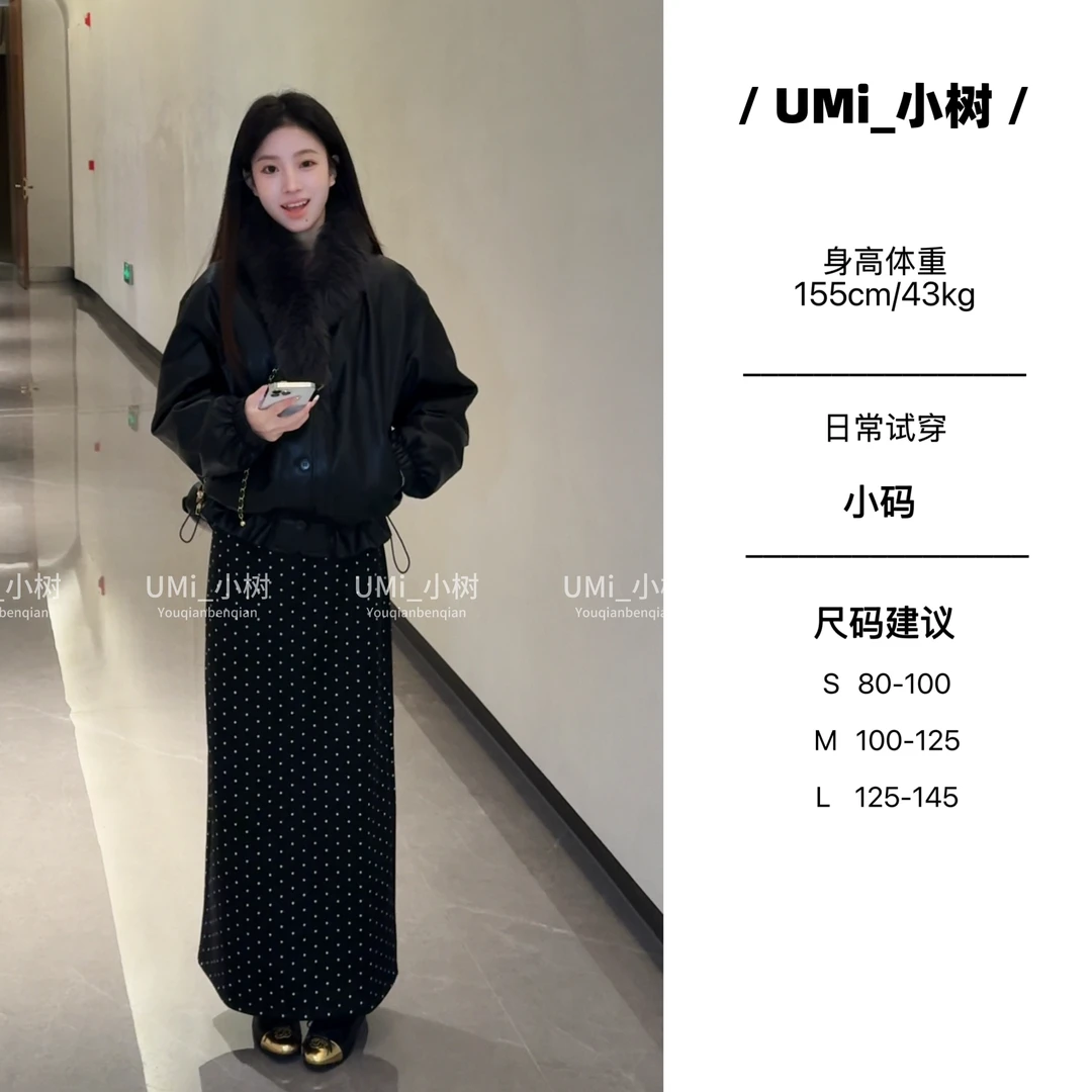 【小树专属】冬季新款带毛领时尚百搭短款羽绒皮衣外套