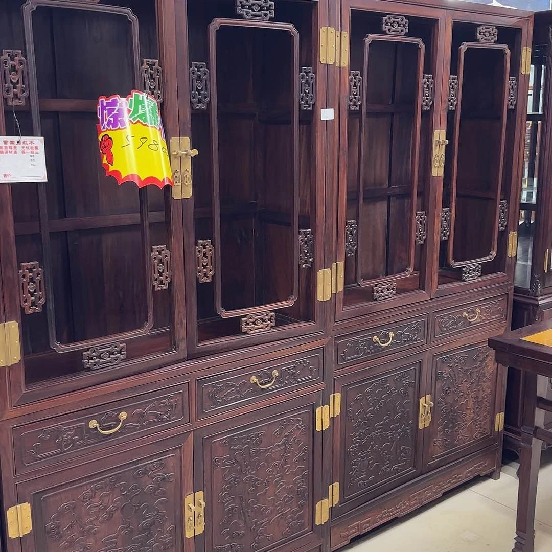 红酸枝木类成套家具高*老挝大红酸枝