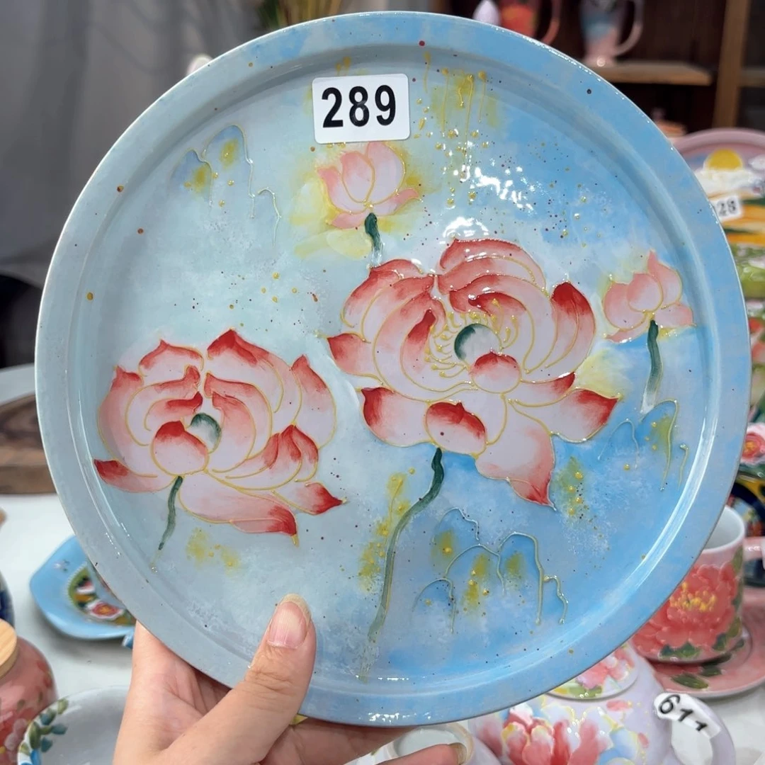 景德镇手绘高温釉下彩陶瓷茶具