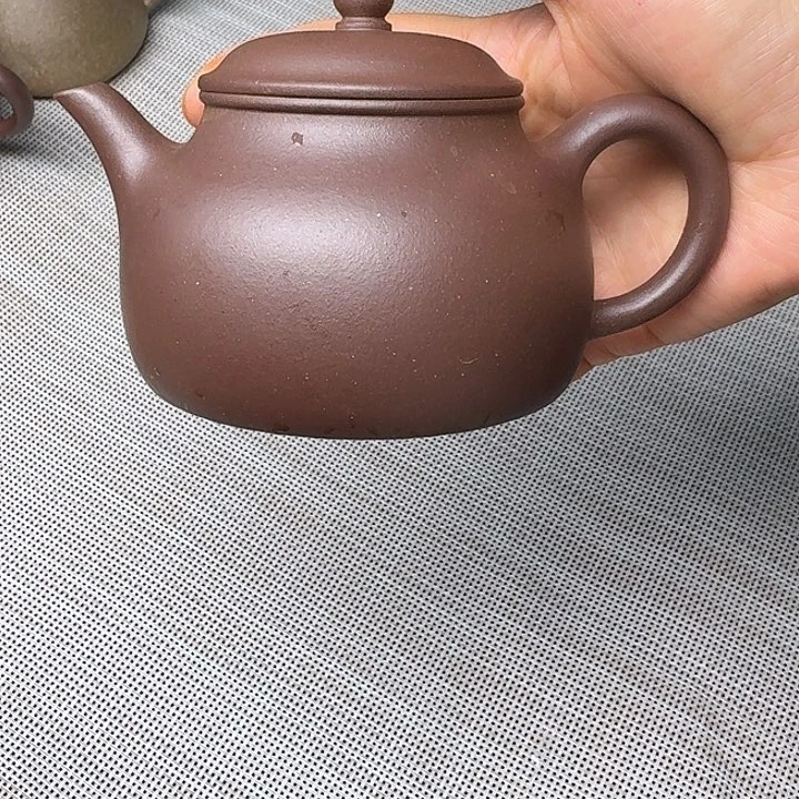 茶壶紫砂微瑕4号井紫泥怀隐