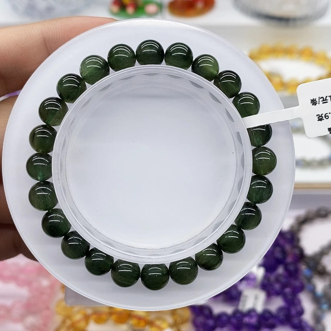 未镶嵌水晶手串绿发晶7.8