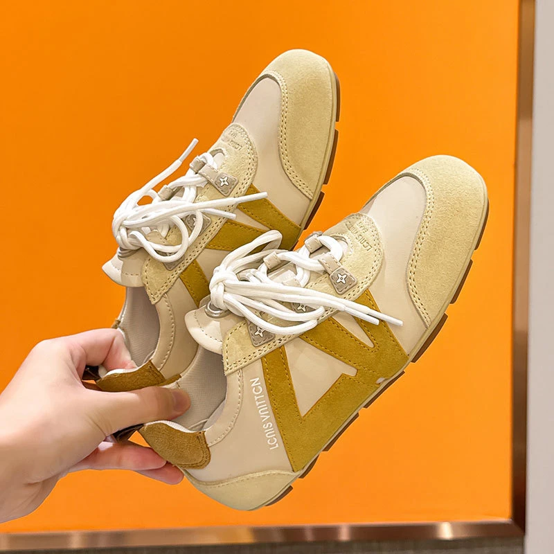 低帮夏季潮鞋复古学生百搭小白鞋美庶女款跑步鞋，春