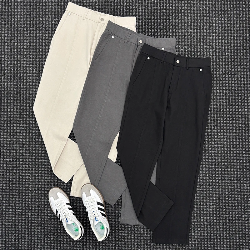 Mrperfect男士新款商务垂感抗皱西裤百搭免烫修身直筒休闲长裤男