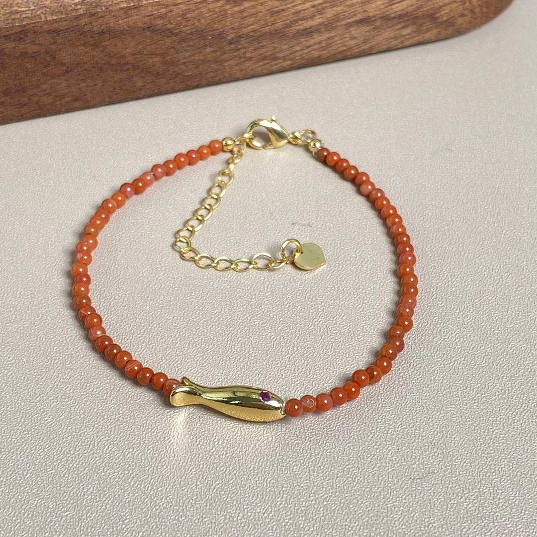 【央网专属】南红年年有余款项链 CY58A1220（多样性发其一）