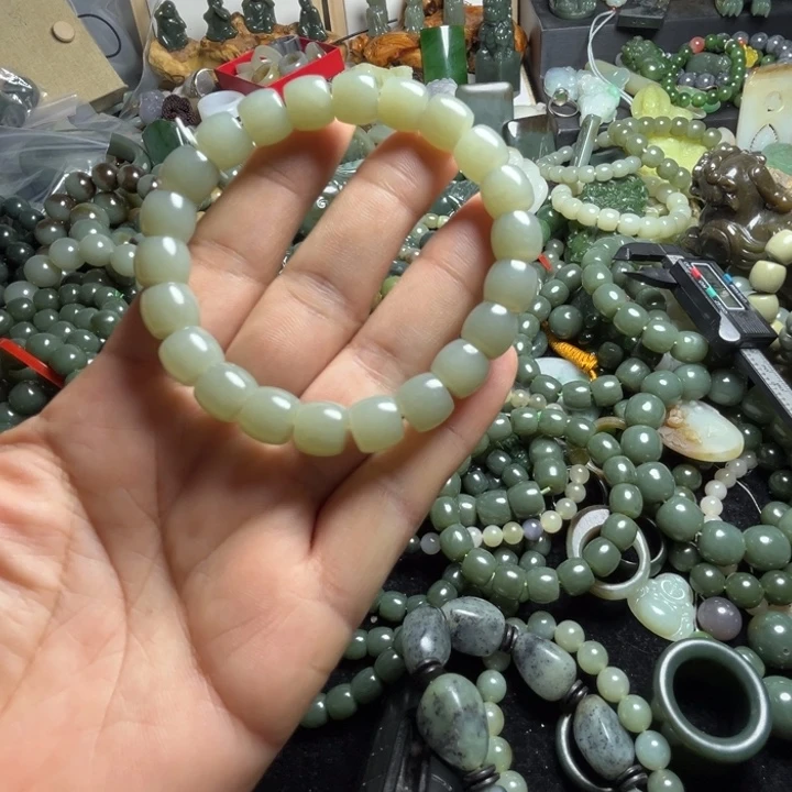 和田玉手串未镶嵌10