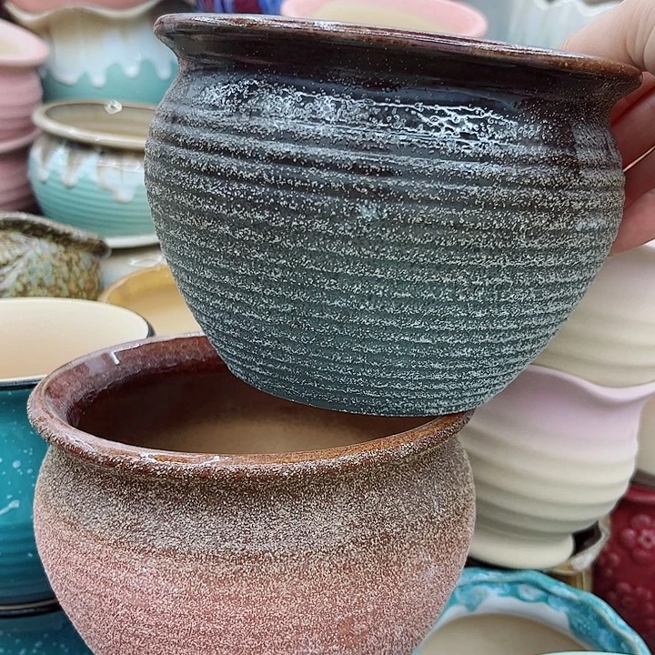 多肉绿植陶瓷花盆9.9包邮，有孔