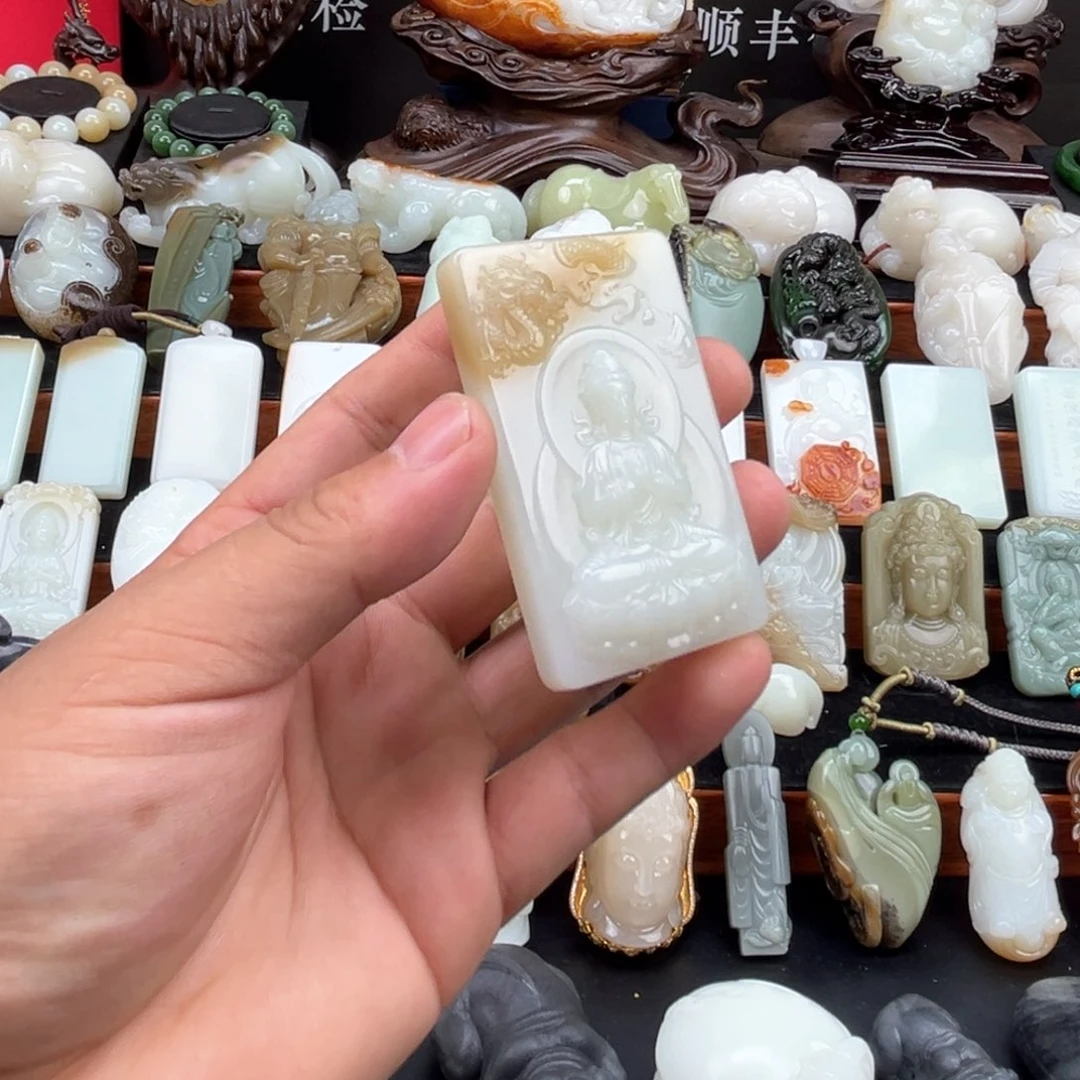 和田玉未镶嵌挂件