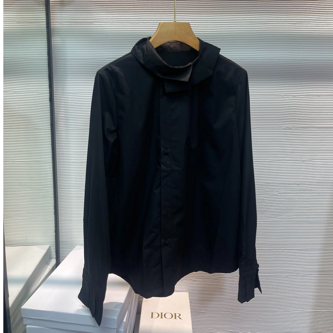 144#新款南油女装欧货时尚洋气上衣衬衫女黑色