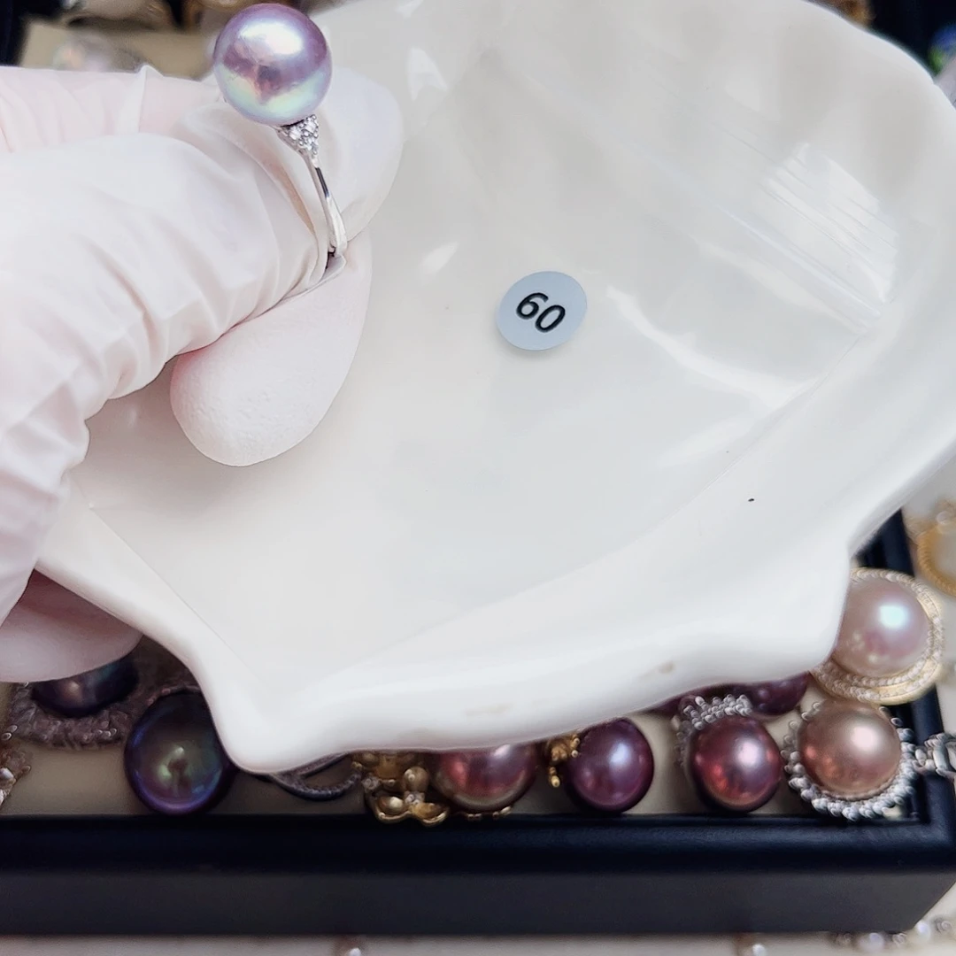 银S925镶嵌淡水珍珠耳饰