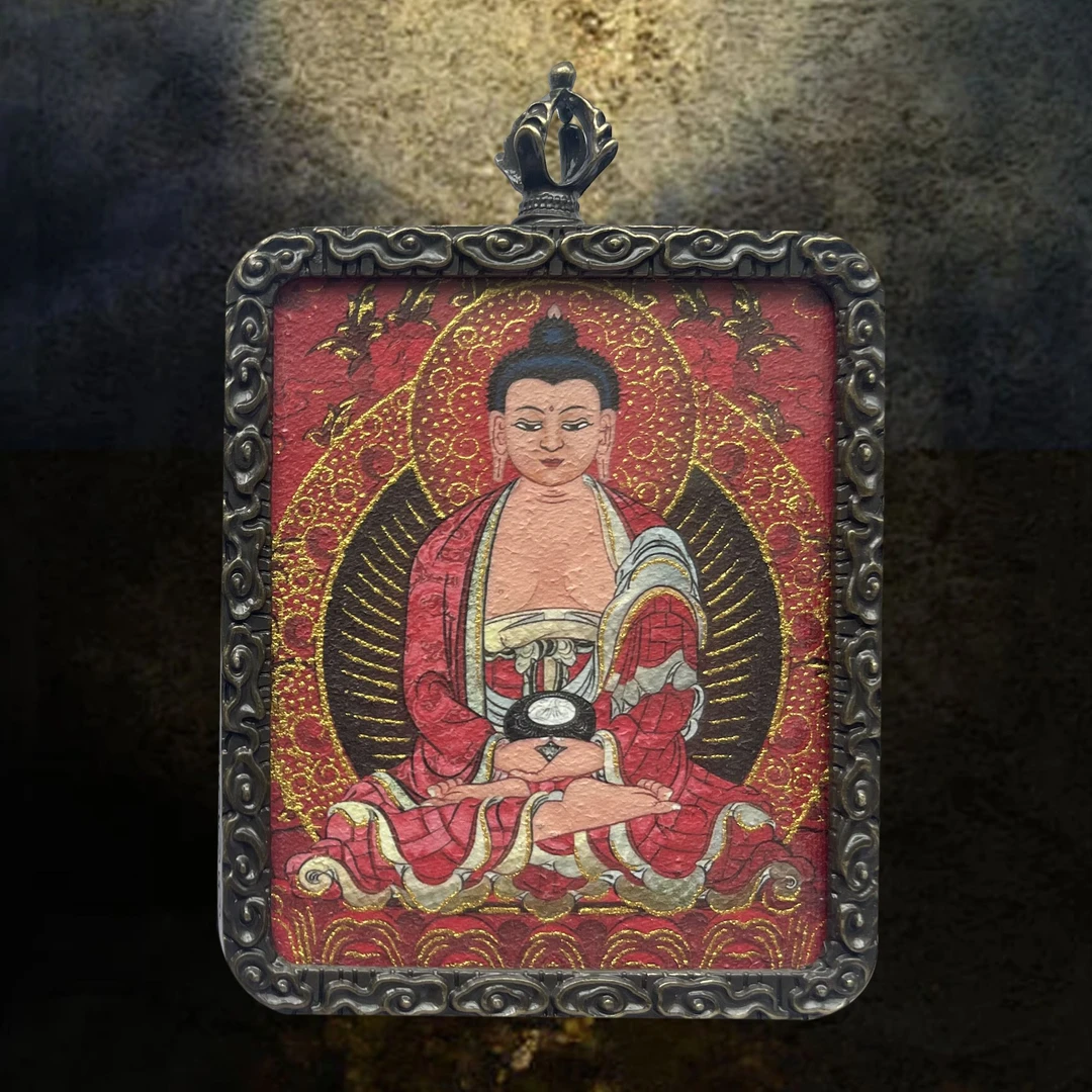 08-A 阿弥陀佛 属狗/属猪【驱邪避凶/平安顺遂/慈悲/宽恕】唐卡吊坠