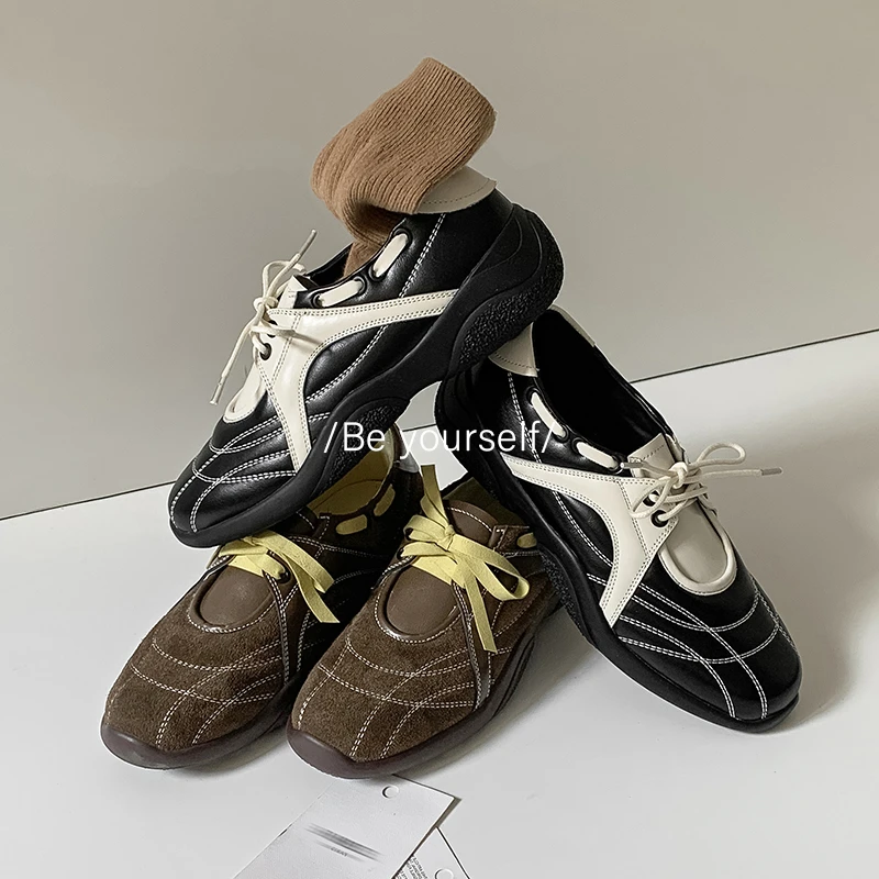 5306/羊皮高货小众设计师款德训女鞋真皮好货复古美式休闲鞋单鞋