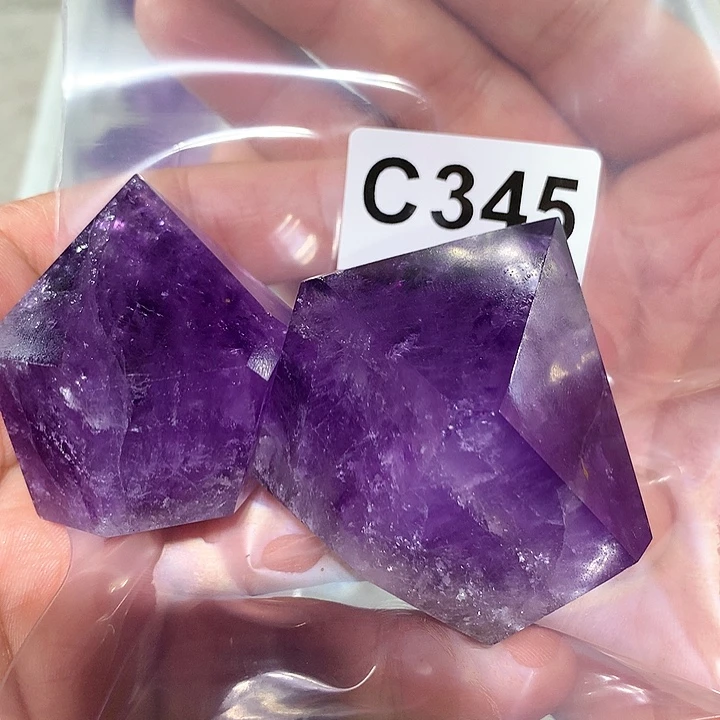 紫晶天然水晶柱子C345未镶嵌小*