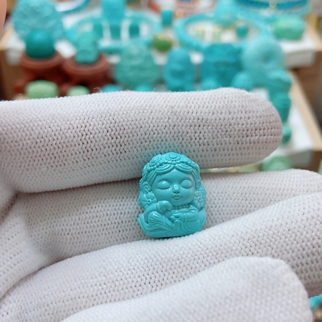 绿松石未镶嵌度母