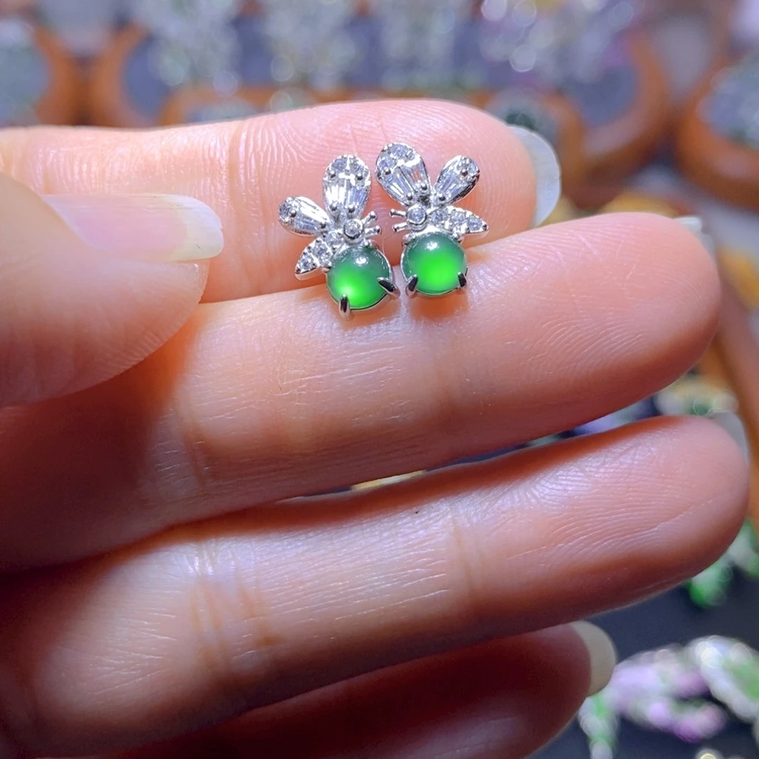 翡翠颈饰银S925镶嵌天然翡翠