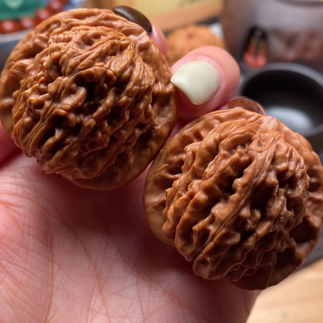 把件文玩核桃40尺寸全品四座楼