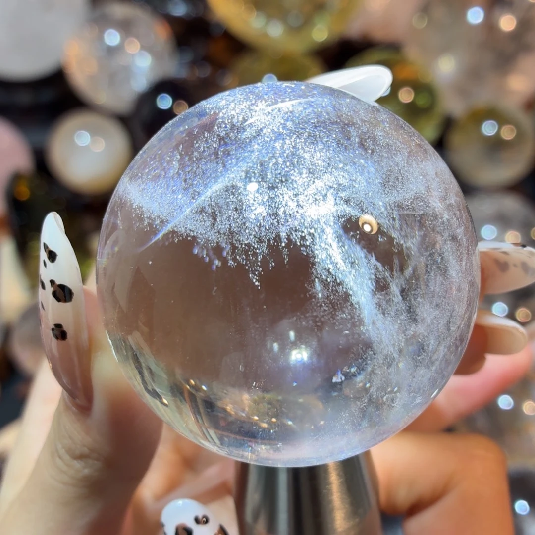 珠宝半成品水晶未镶嵌梦幻水母53.5mm