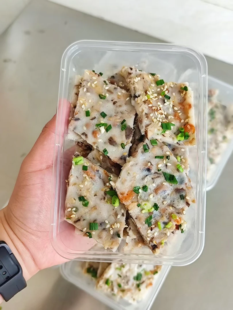 香菇腊肉虾米眉豆糕传统广式手工糕点茶点300g一盒