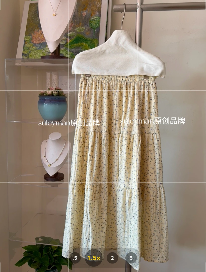 青木子Suleyman【黄色小碎花】2025春季新款短裙