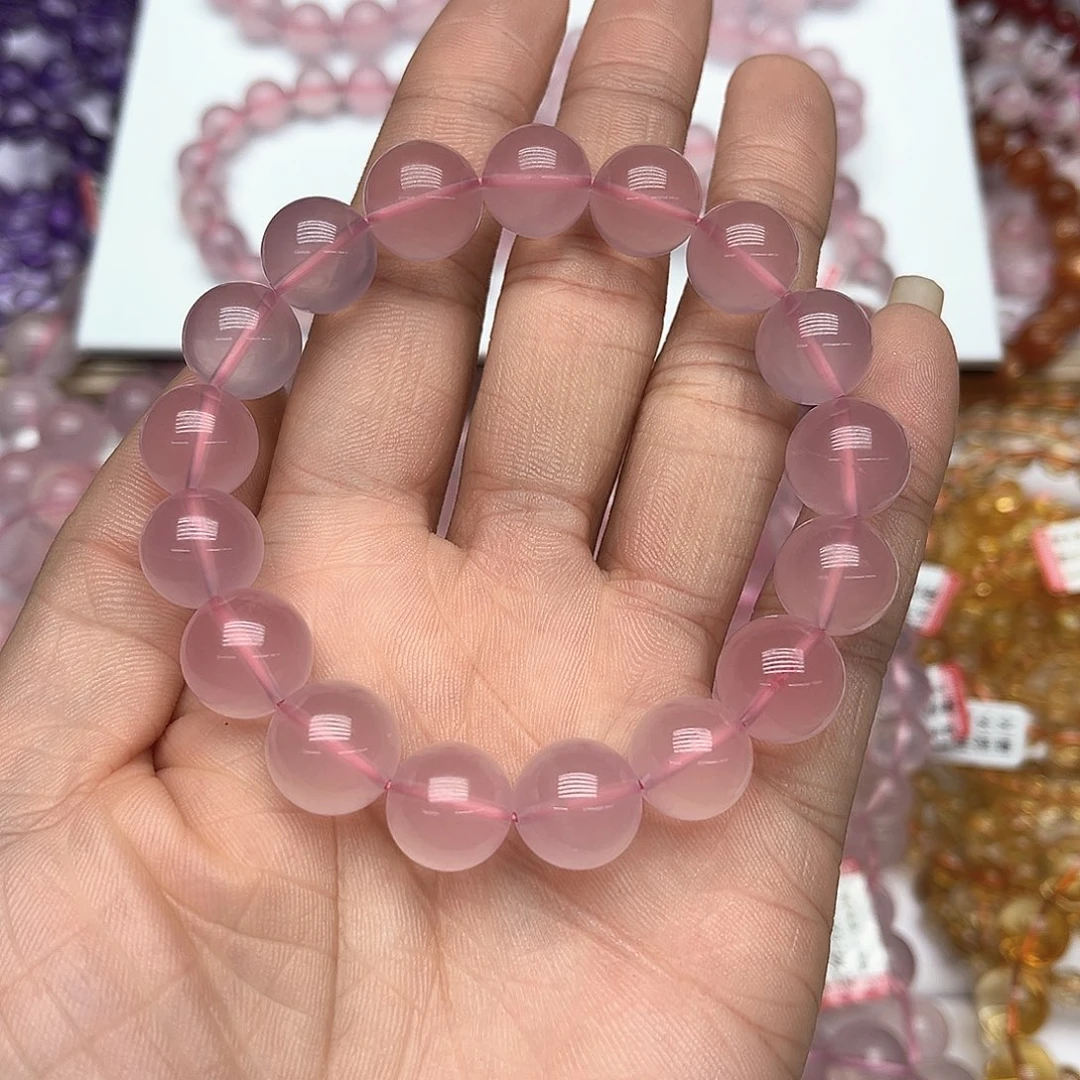 水晶手串未镶嵌马粉果冻粉