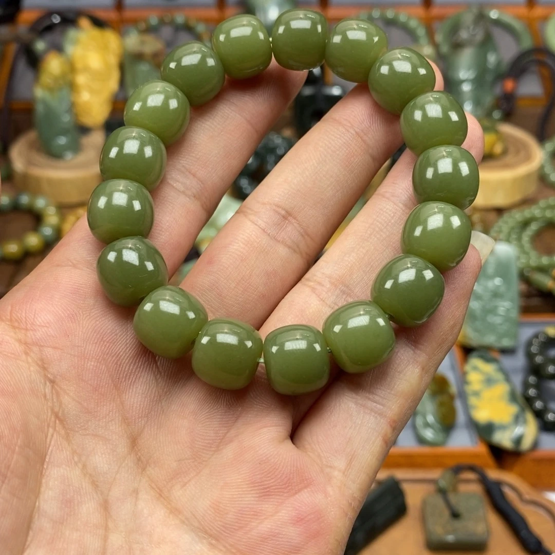 岫岩老玉（透闪石质玉）未镶嵌手链