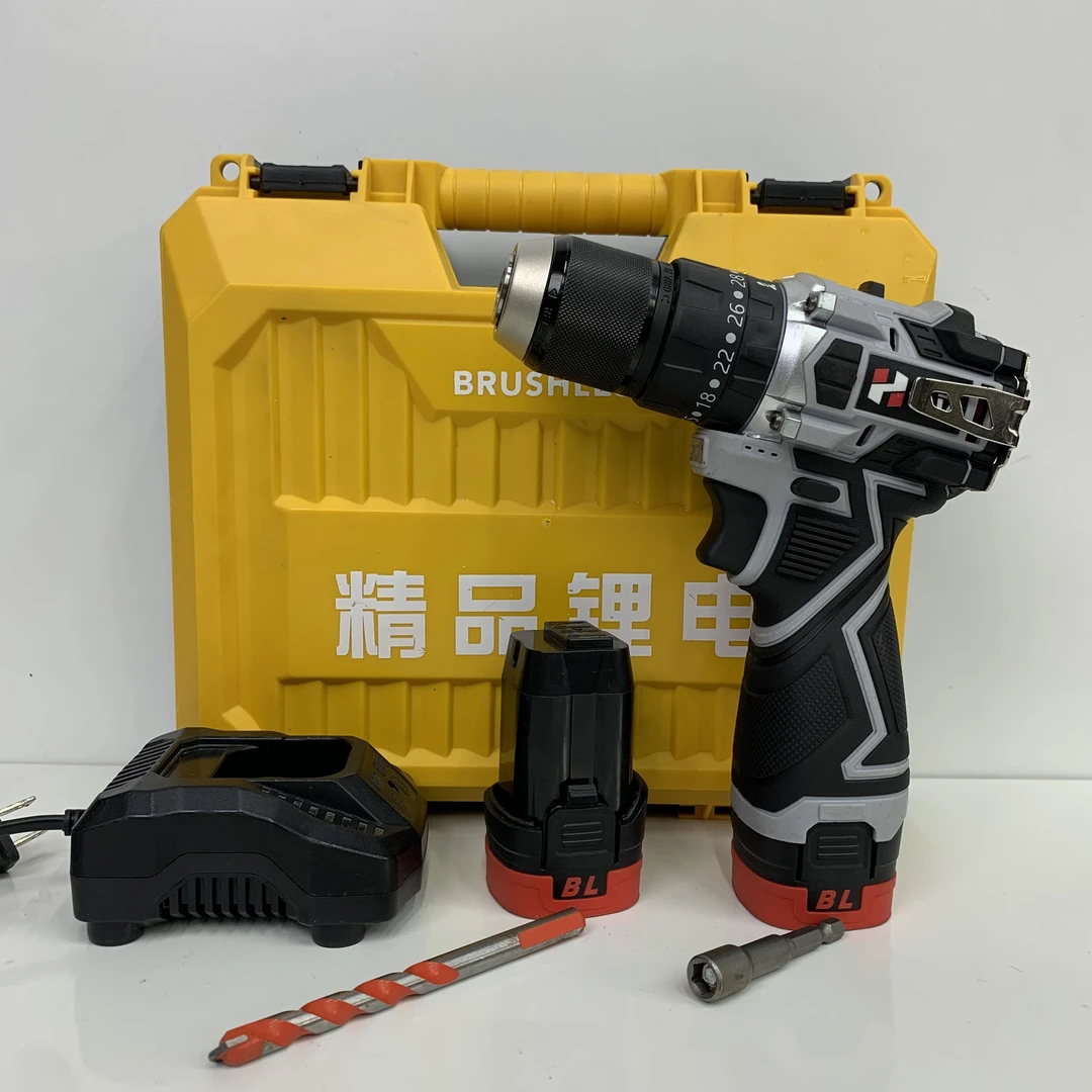 120N冲击钻大扭矩纯铜无刷三功能13MM夹头电钻小钢炮充电钻