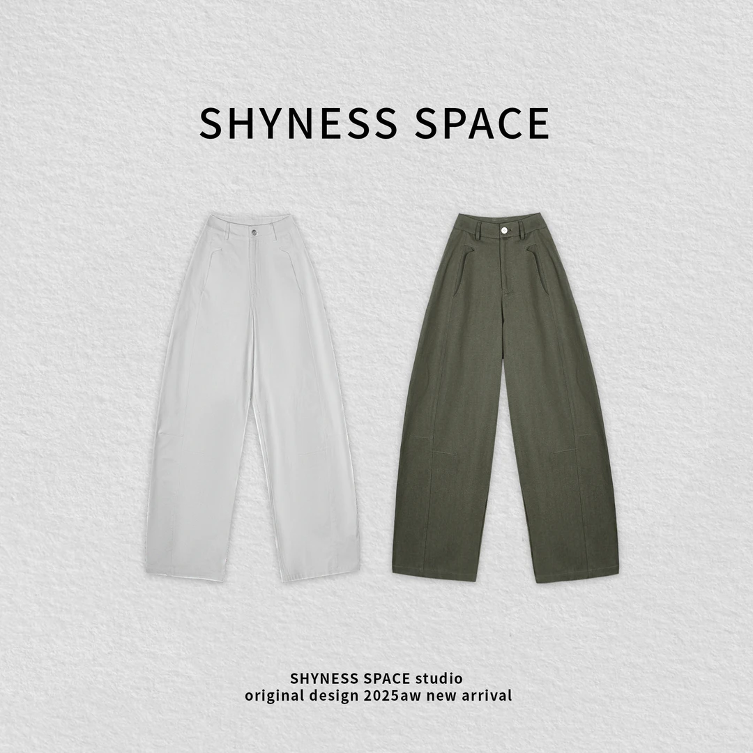 夏季休闲慵懒时尚春夏极简韩感设计感轻奢风休闲裤25HT2731