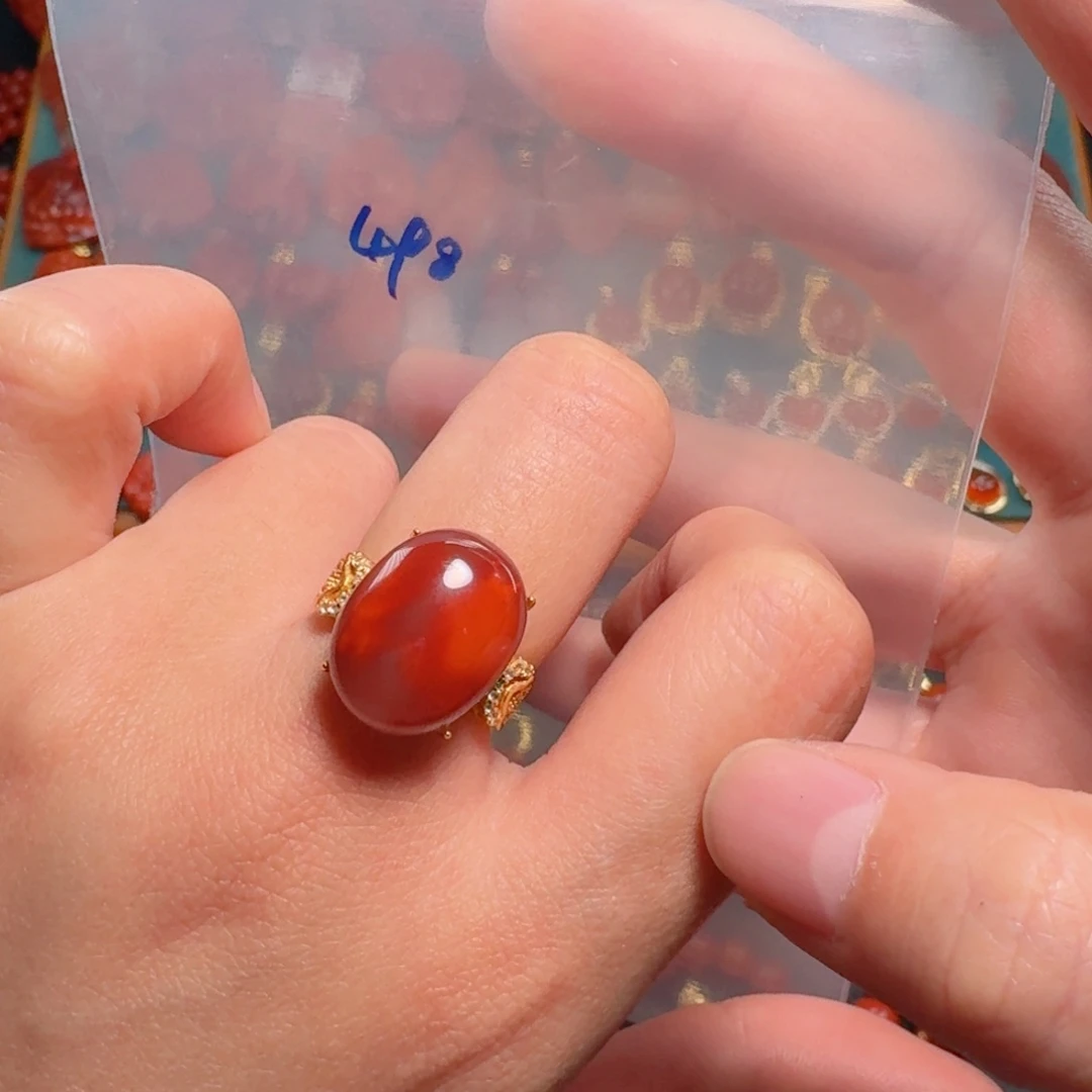 南红玛瑙南红银S925镶嵌