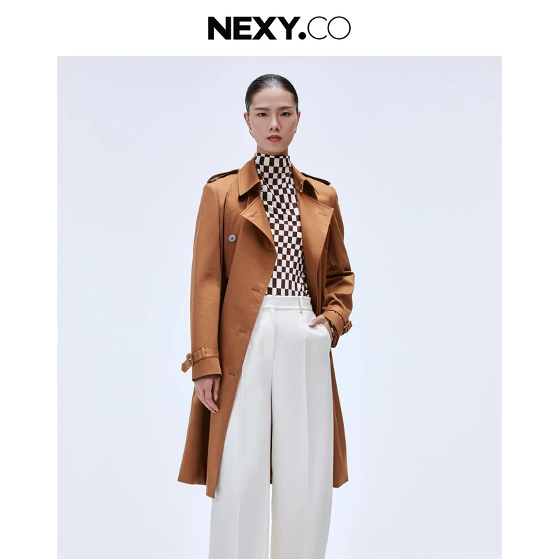 NEXY.CO/奈蔻【欧若风】时髦美飒风衣外套气质短款时尚XJ00393E5