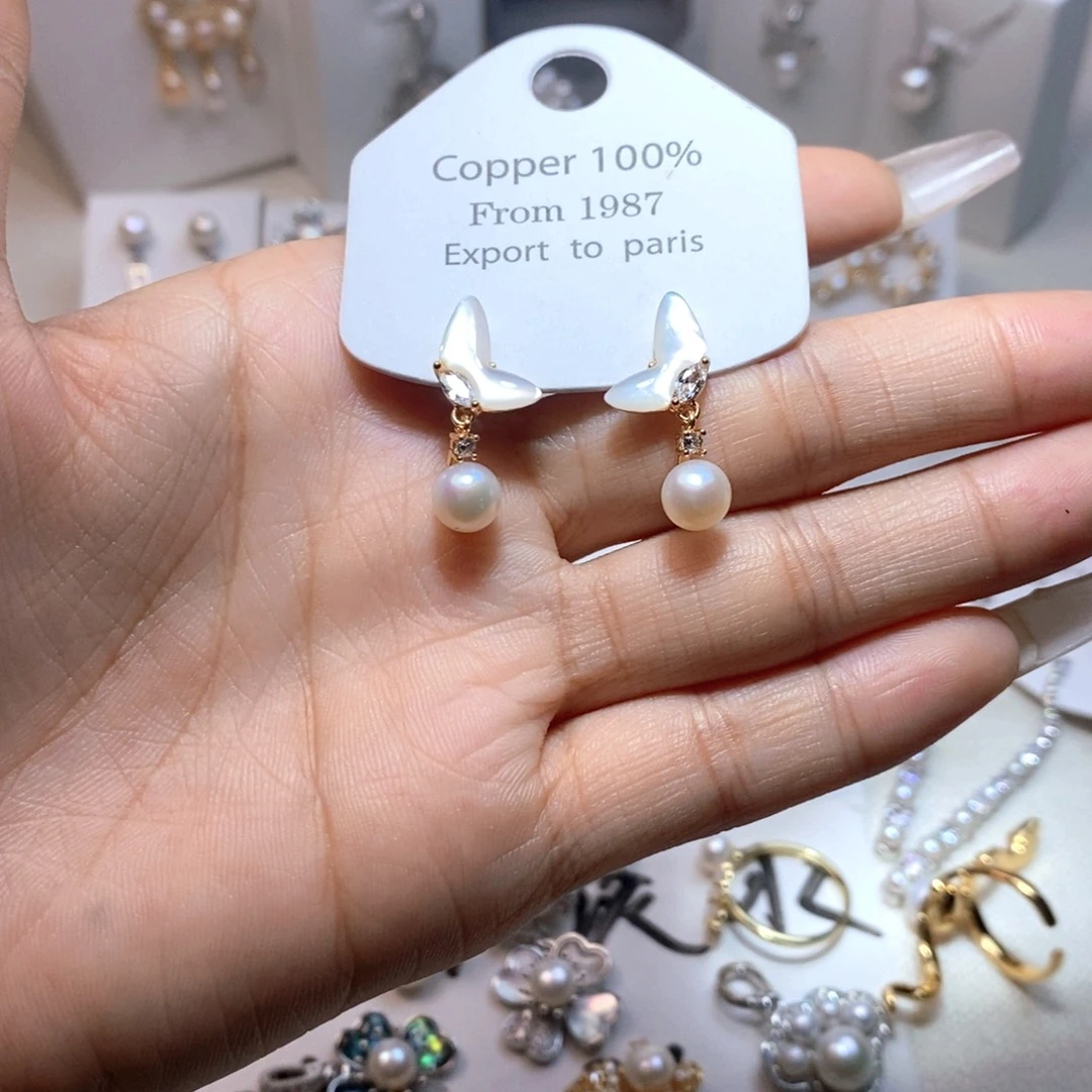 淡水珍珠耳饰未镶嵌
