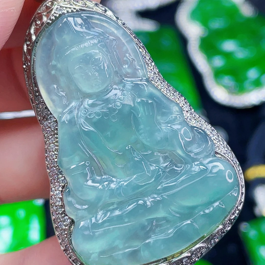 翡翠未镶嵌颈饰123