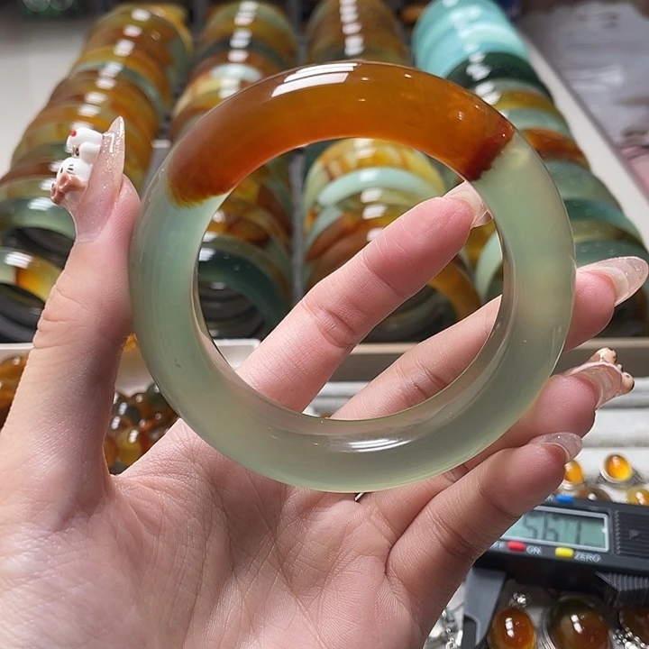 未镶嵌蛇纹石玉手镯56.5