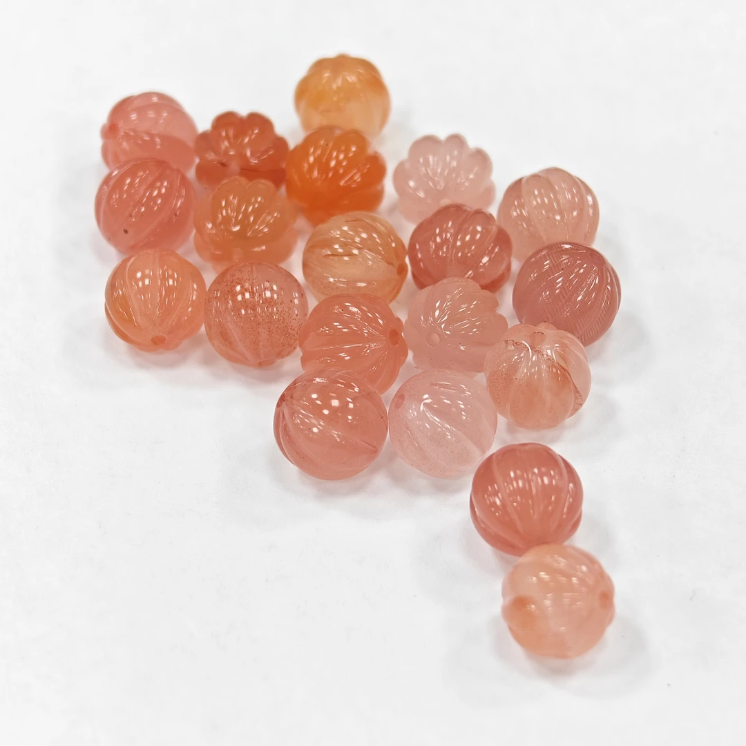 【书记甄选】天然南红DIY单颗南瓜配珠 多样性发一件 约8mm LQ5489