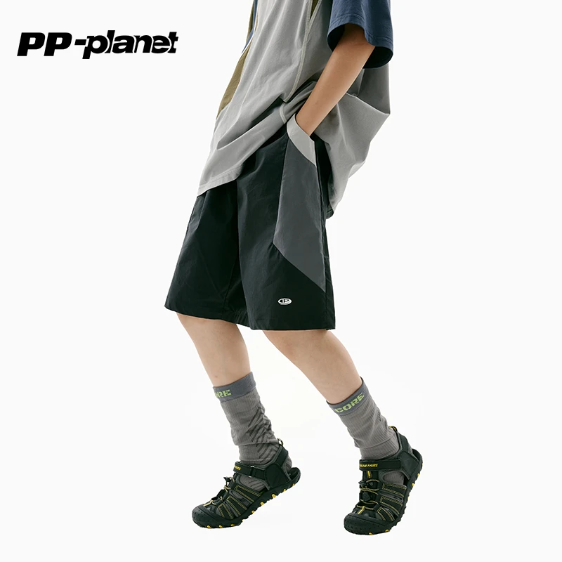 PP星球男童短裤2025夏季新款中大童弹力轻薄五分裤舒爽拼色中裤潮