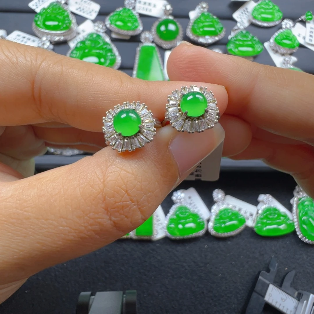 翡翠银S925镶嵌颈饰