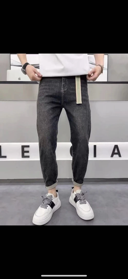 2025春款三款潮牌牛仔裤弹力时尚男士休闲裤百搭潮流（银川仓发货）