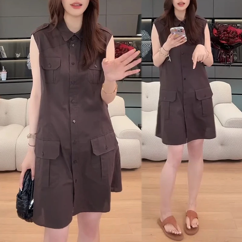 2025时尚简约休闲舒适优雅新中式夏季高级时尚气质连衣裙