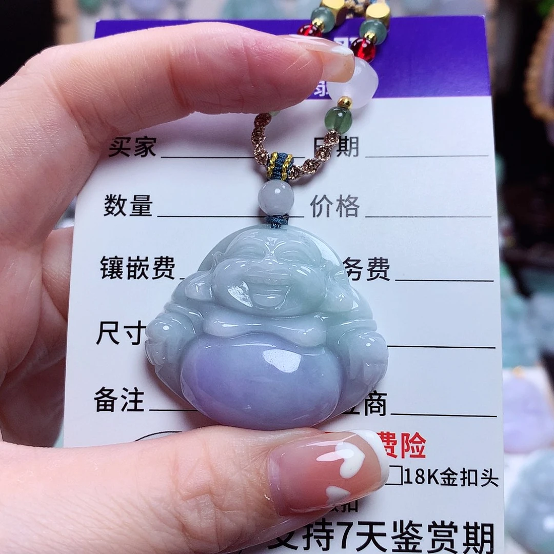 翡翠未镶嵌颈饰佛公21