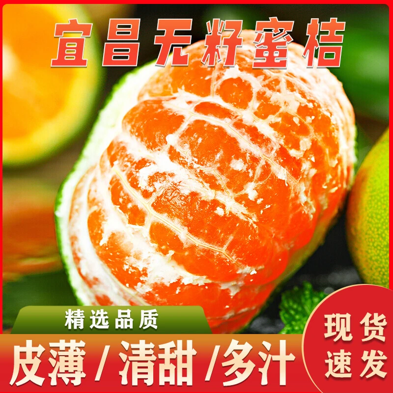 宜昌蜜橘新鲜桔子无籽蜜桔薄皮孕妇水果柑橘早熟桔子甜蜜青皮蜜桔