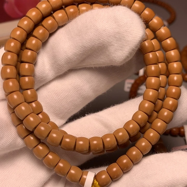 木质核尖直切108手串