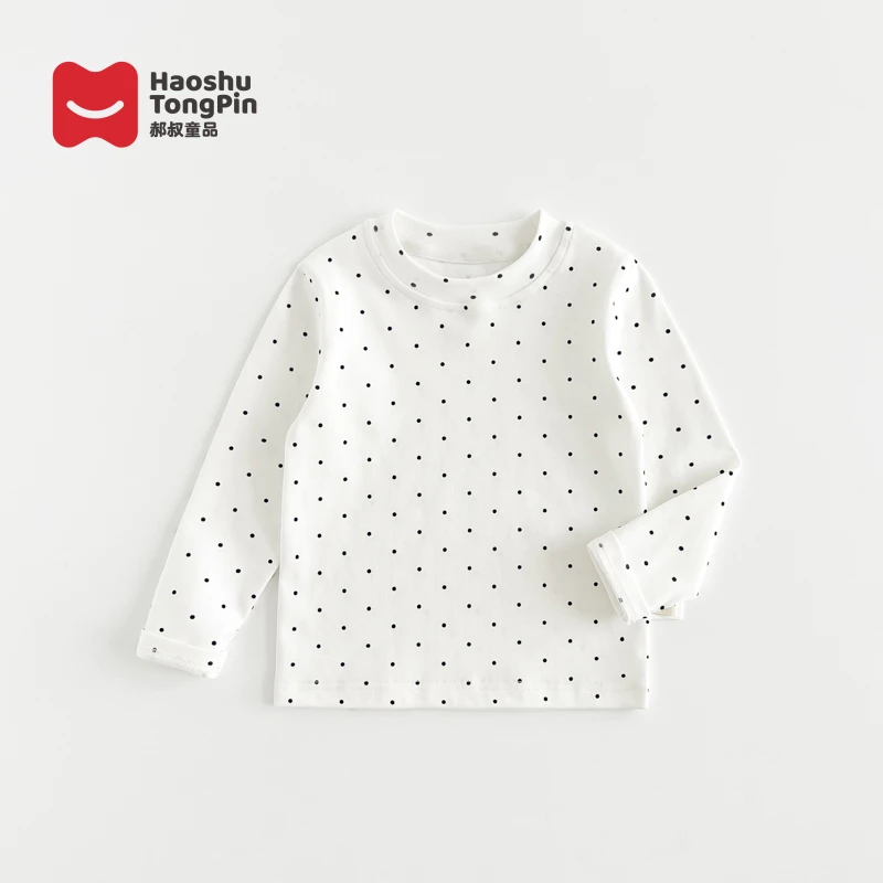 【现货】郝叔童品秋季新款2025时尚女童洋气百搭波点打底衫潮HI5328