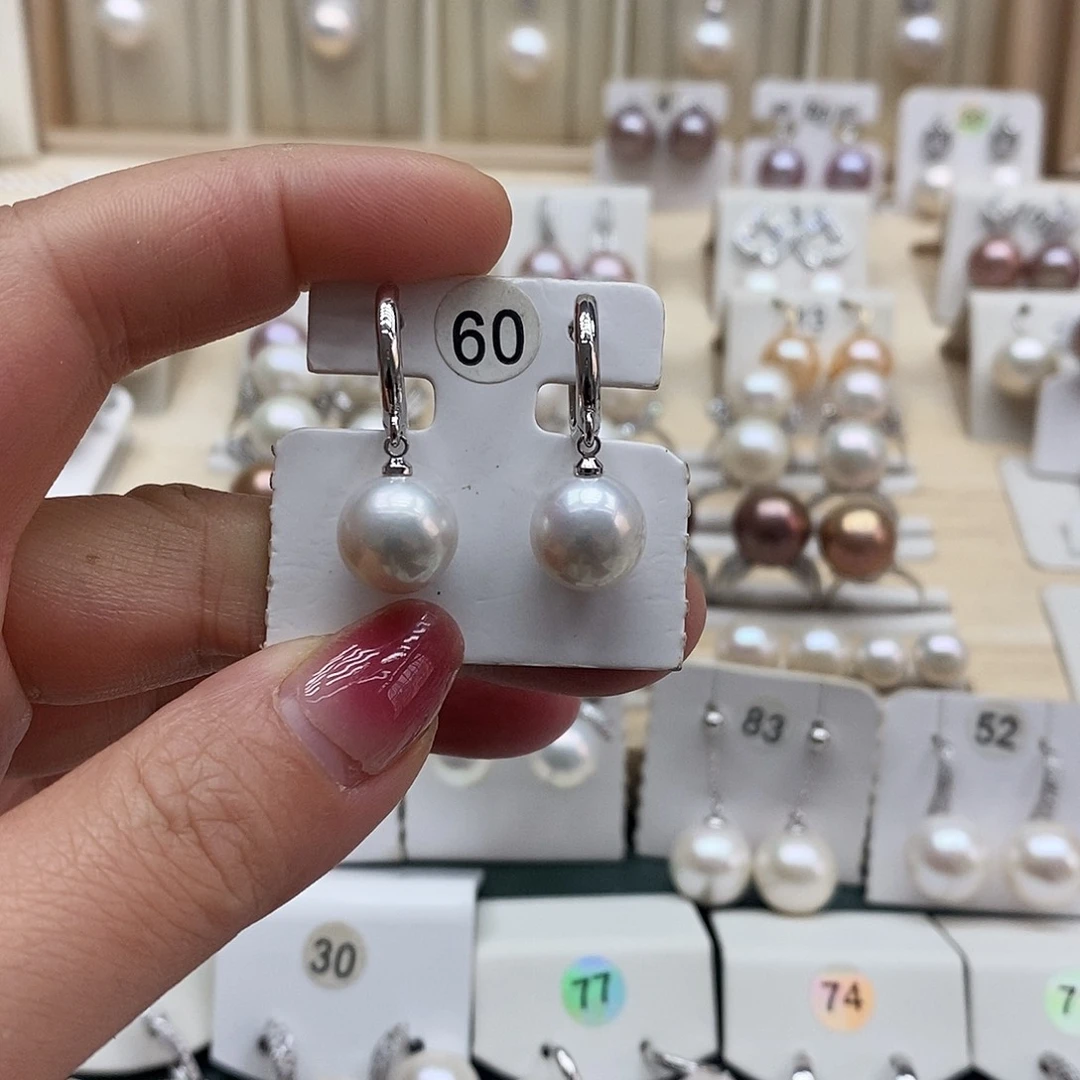 银S925镶嵌淡水珍珠颈饰10十