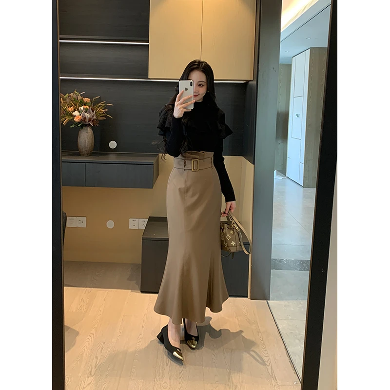 XINYI【月下清荷】秋季毛衣+鱼尾半裙套装X625Z13688/X625G12966