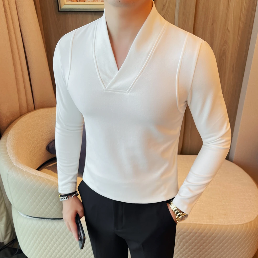 男士轻奢极简高级感长袖T恤 商务休闲高阶质感 匠心格调设计上衣