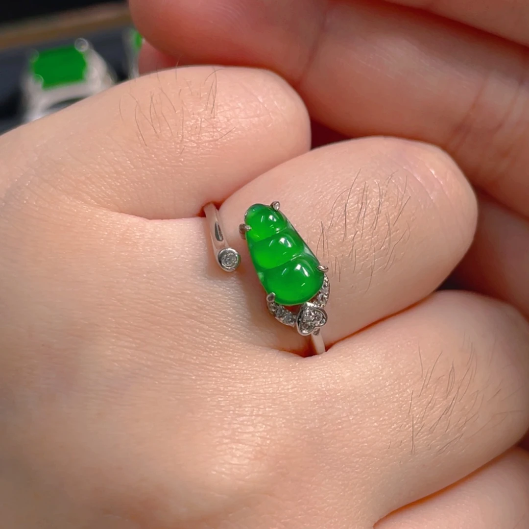 翡翠银S925镶嵌吊坠(不含链)