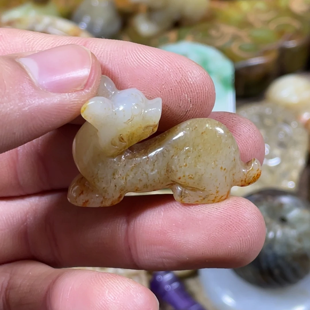 和田玉吊坠(不含链)未镶嵌开****子
