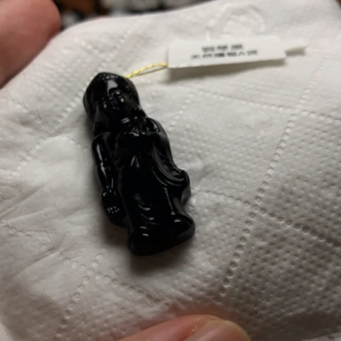 天然缅甸a货钢琴黑挂件