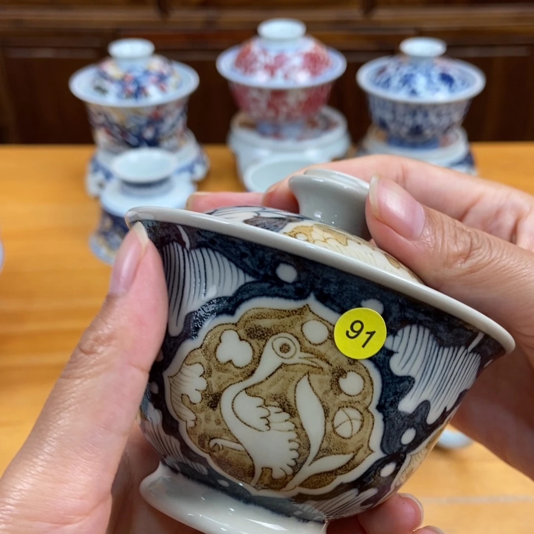 手绘现代茶具非古董