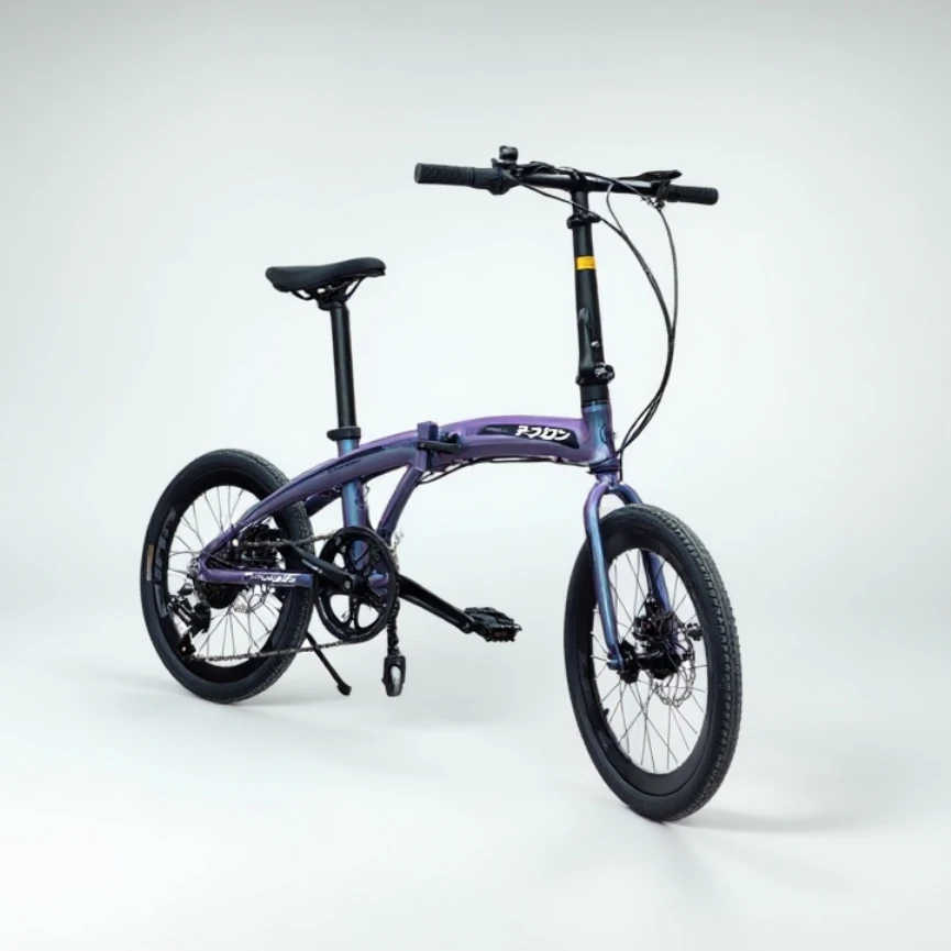 蒂弗仑20英寸三折叠变色龙超轻便携式变速成人男女款学生车