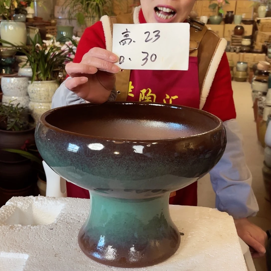 紫砂花盆高度23口径30